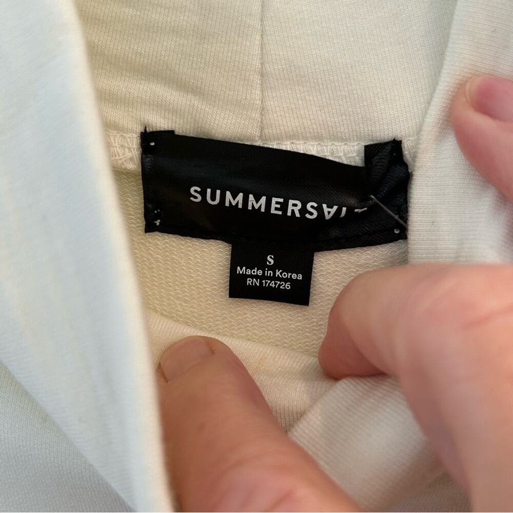 Summersalt French Terry Cinched Waist White Pullover Size Small - Picture 5 of 10